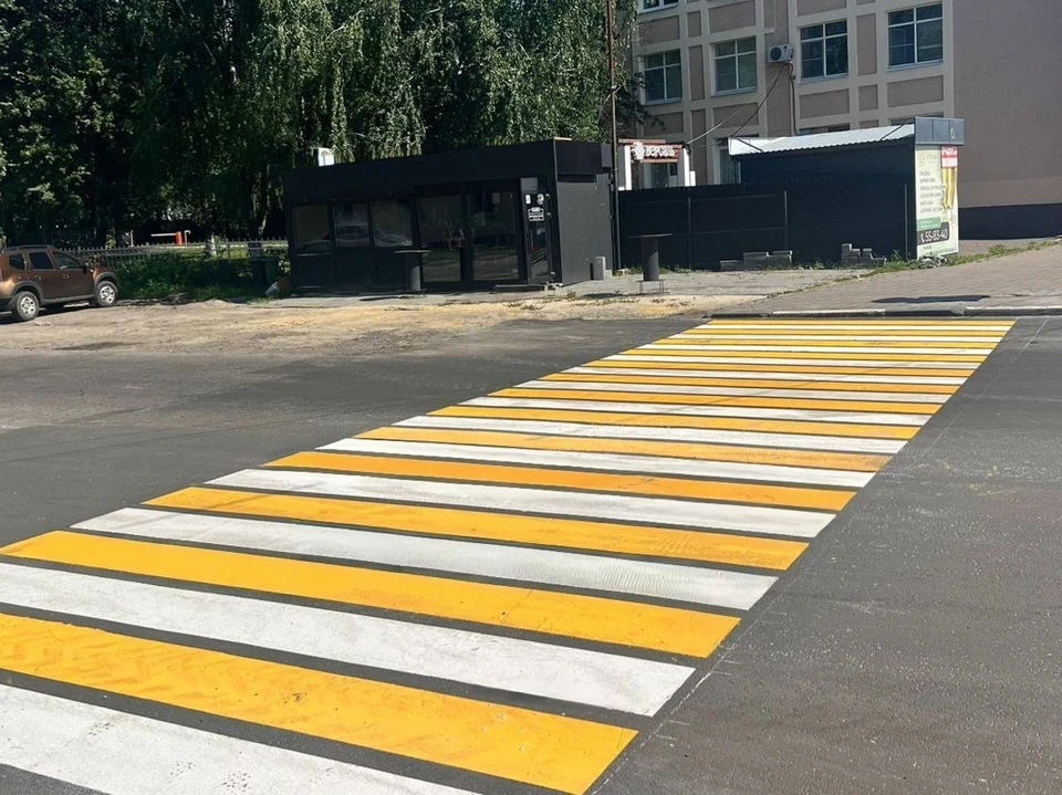 Разметку наносили в течение ночи