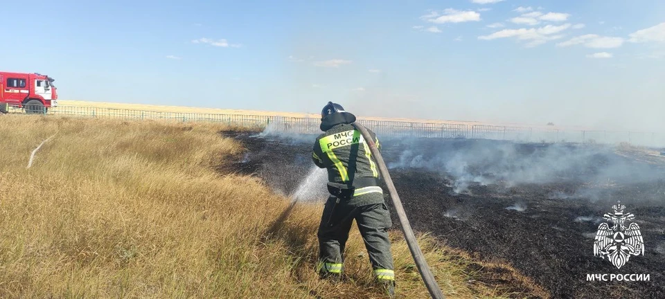 В Херсонской области за день зафиксировали большое число пожаров. ФОТО: ГУ МЧС России по Херсонской области.