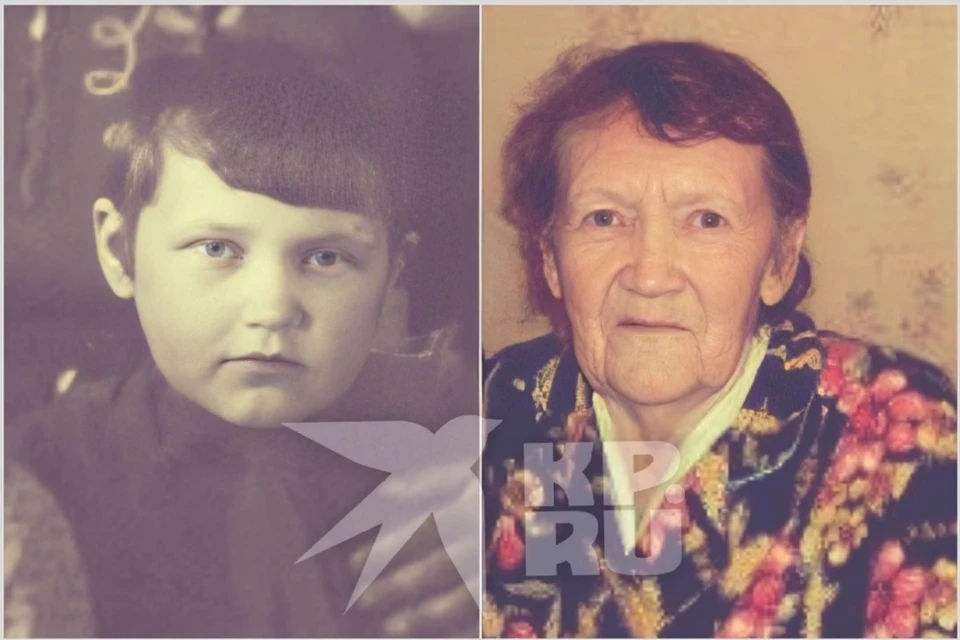 Блокадница Валентина Чебыкина: 1946 год и 2014 год. Фото: архивы Красноярского края, администрация Байкита.