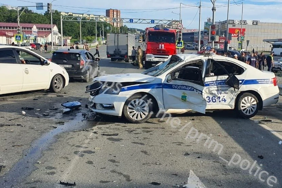 Пострадали четверо участников автоаварии. Фото: полиция Приморья