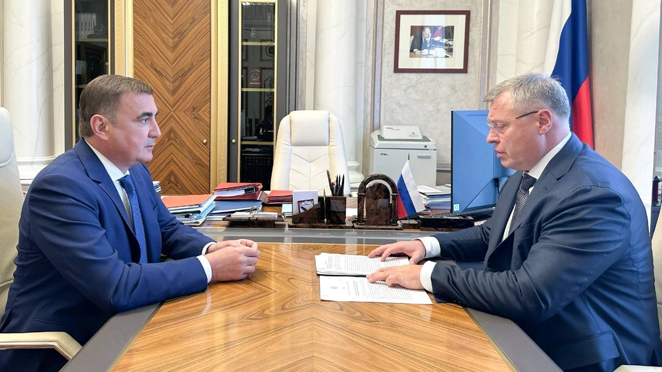 Губернатор Игорь Бабушкин на встрече с секретарем Госсовета Алексеем Дюминым