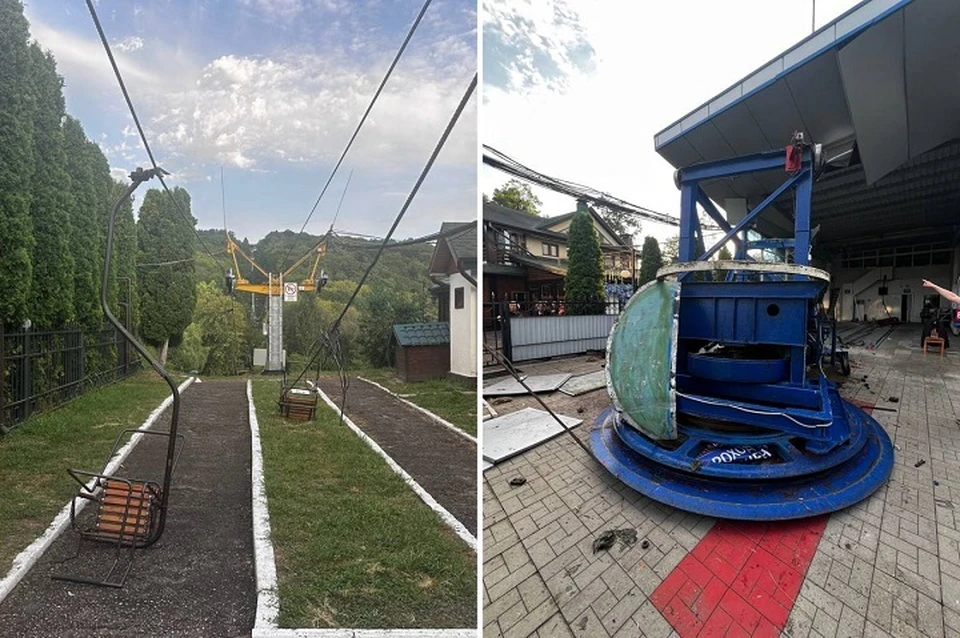 Произошел обрыв канатно-кресельной дороги в курортной зоне Нальчика. Фото: МЧС по КБР. Фото: СУ СКР КБР / прокуратура КБР