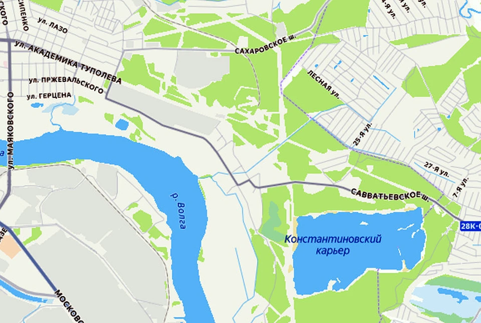 Новую дорогу построят на западе Твери. Фото: Яндекс карты/скриншот