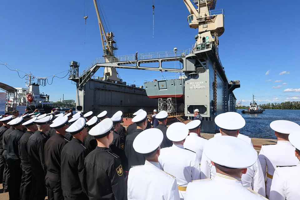 Фрегат «Адмирал Амелько» был спущен на воду на «Северной верфи». Фото: Валентин Егоршин/ТАСС