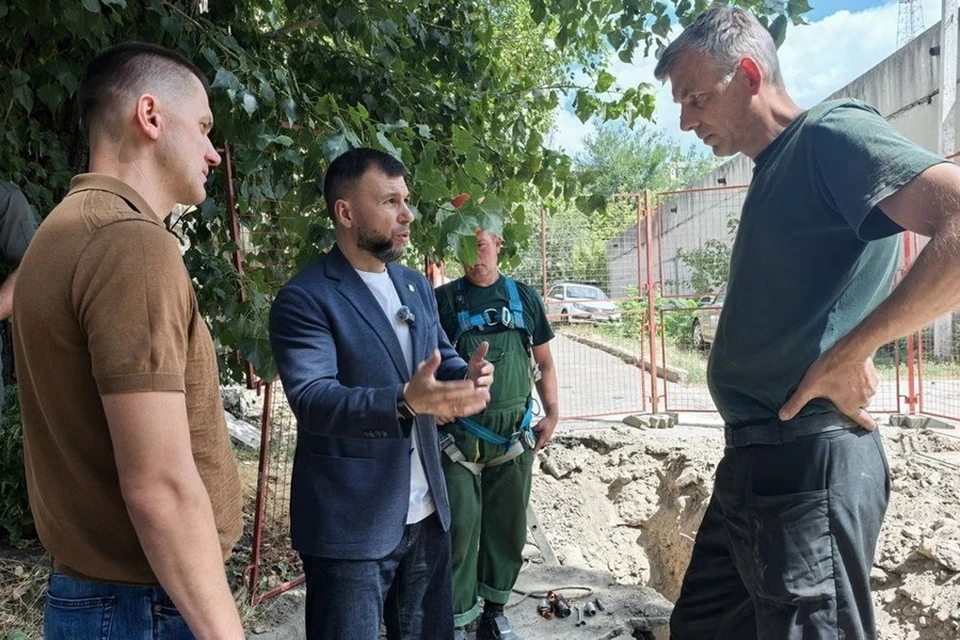 В Ленинском районе Донецка восстановят подачу воды по улицам Луговцова и Рослого. Фото: ТГ/Пушилин