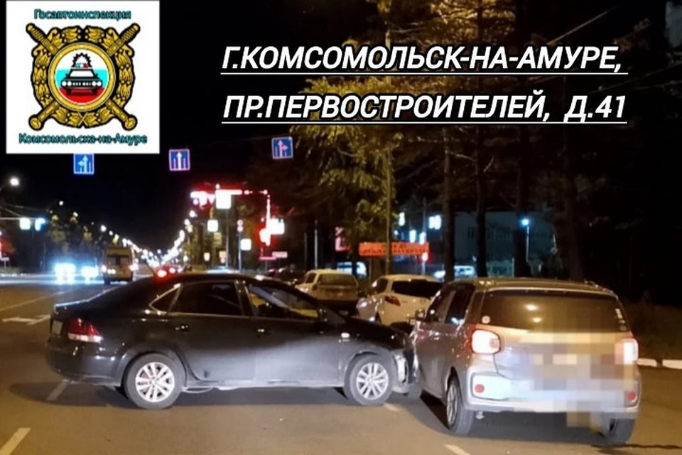 Две иномарки столкнулись в Хабаровском крае Фото: Госавтоинспекция УМВД России по Комсомольску