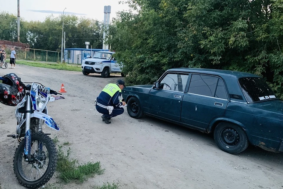 Юная питбайкерша попала в ДТП. Фото: Управление Госавтоинспекции ГУ МВД России по Свердловской области