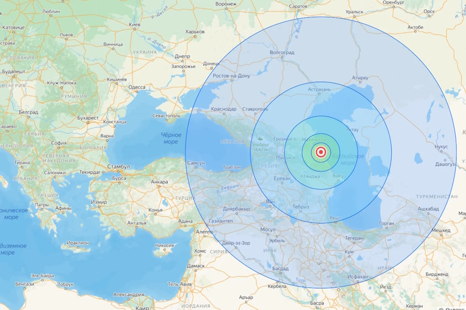 Сейсмоволны разошлись на тысячи километров вокруг. Фото: USGS