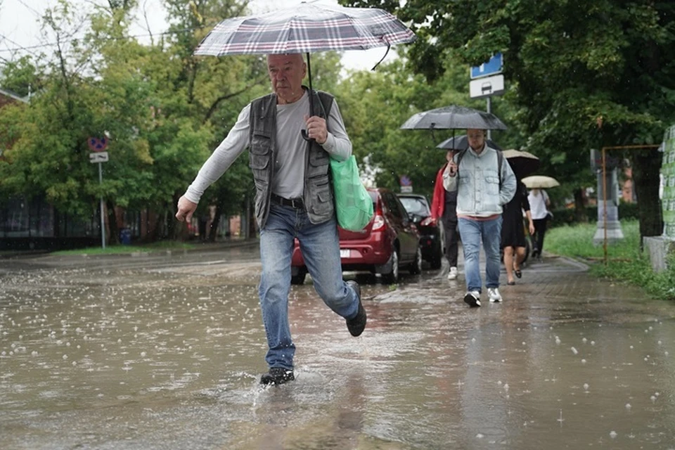 Сильный дождь и ветер будут днем