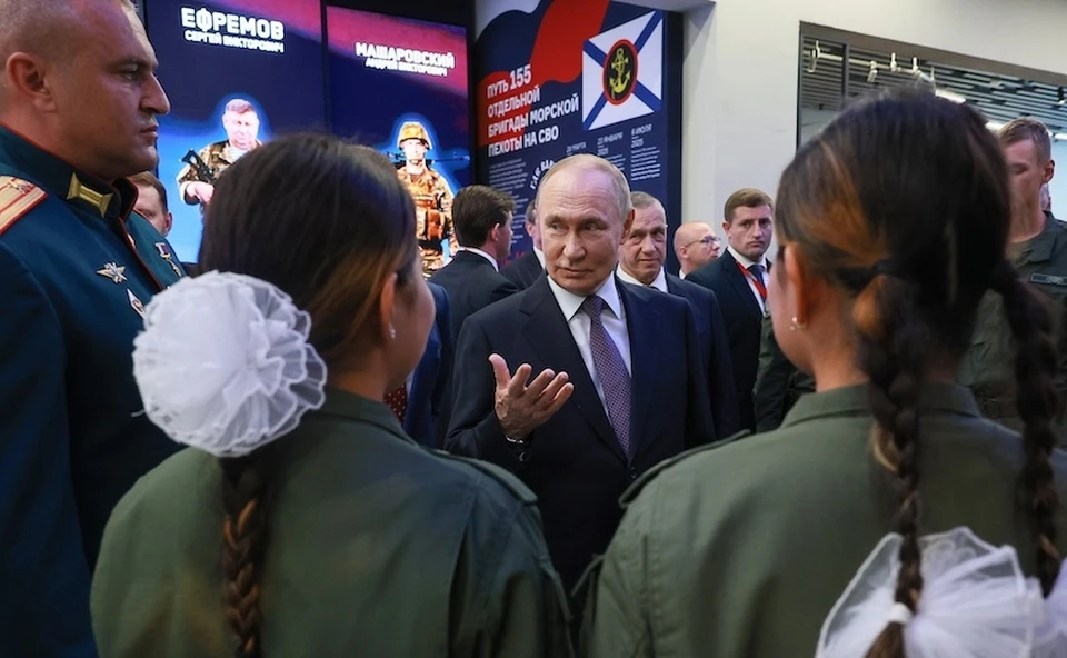 Путин поддержал идею открыть в каждом регионе РФ патриотический центр «Воин». Фото: сайт Кремля
