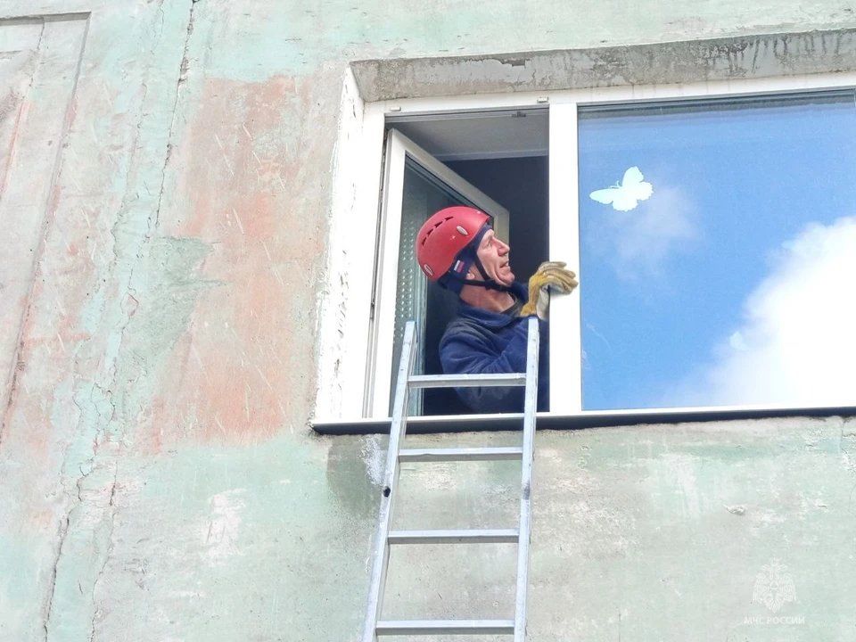 Спасатели МЧС эвакуировали ребенка, запертого в квартире в Магадане Фото: МЧС Магадана