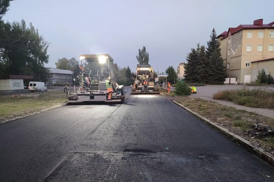 Дороги в Макеевке обновляются ударными темпами. Фото: Минтранс ДНР