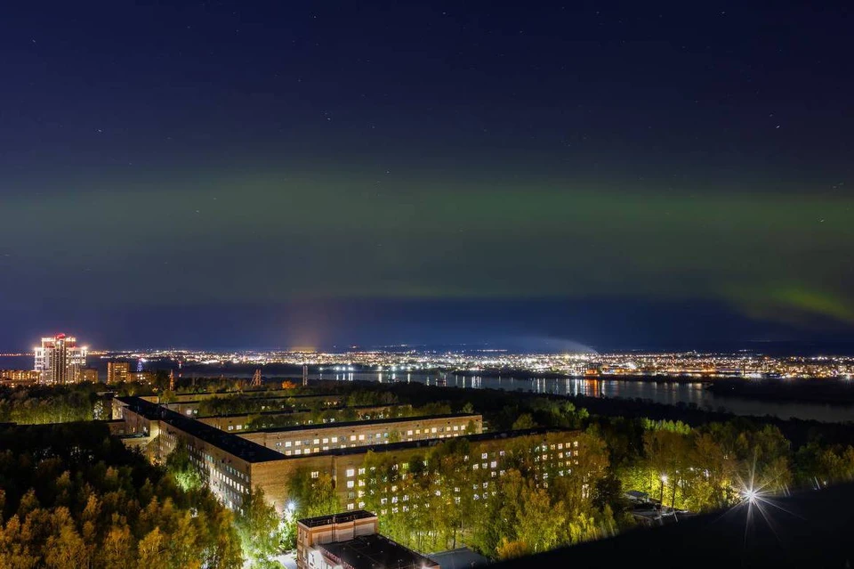 Северное сияние разгорелось в небе над Нижним Новгородом. Фото: #НеЗемныеФотографии