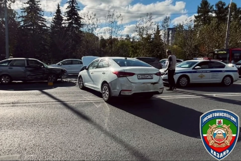 Последствия аварии. Фото: Госавтоинспекция Казани