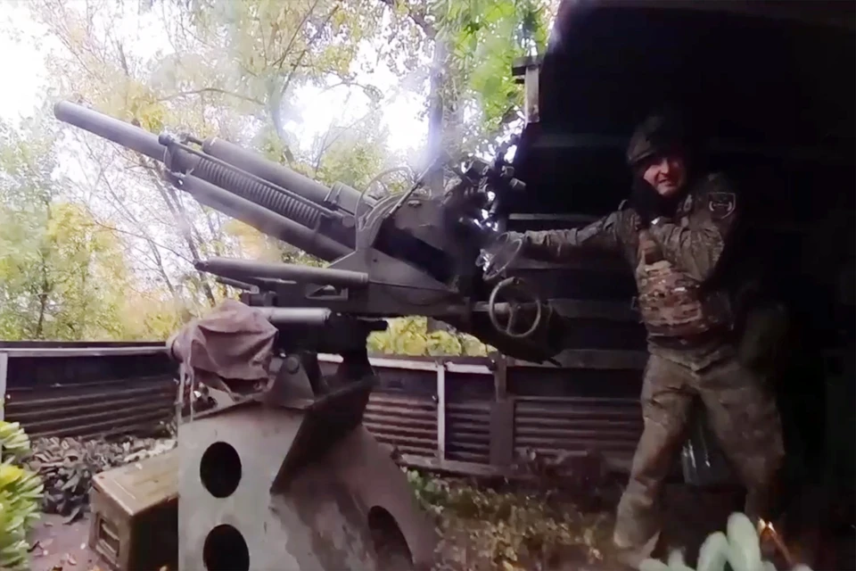 Боевая работа самоходного миномета