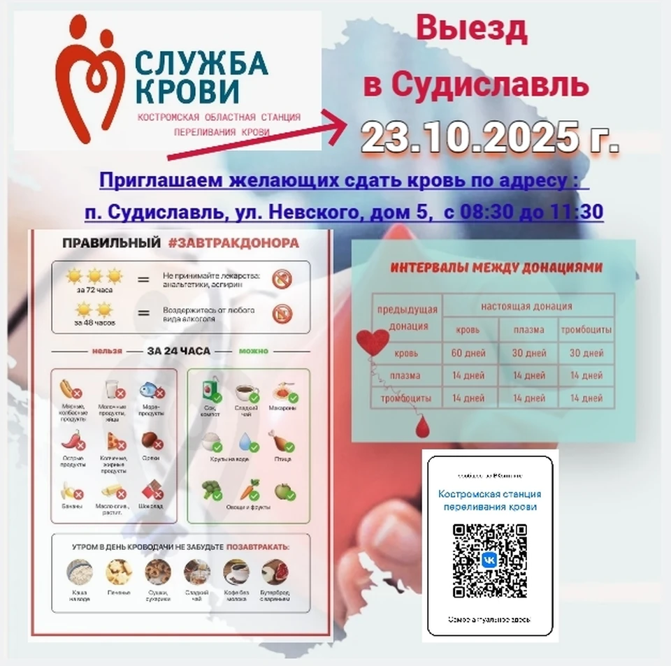 Фото: Костромская станция переливания крови