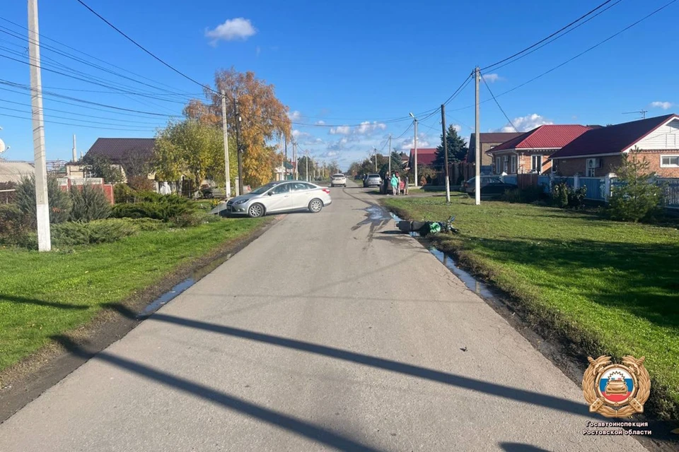 Пенсионер на мопеде пострадал в ДТП, когда его сбила 72-летняя женщина. Фото: УГАИ по Ростовской области
