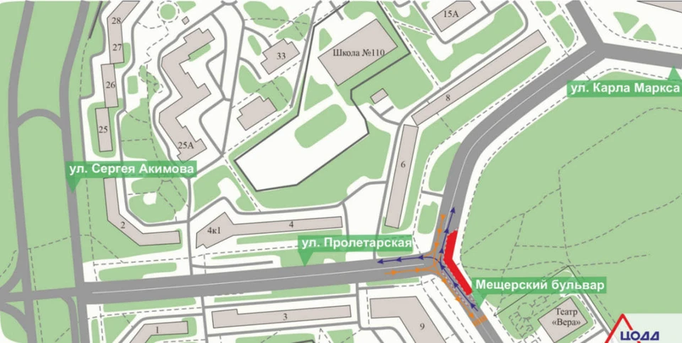 Движение транспорта на улице Пролетарской ограничили до конца года. Фото: пресс-служба администрации Нижнего Новгорода.