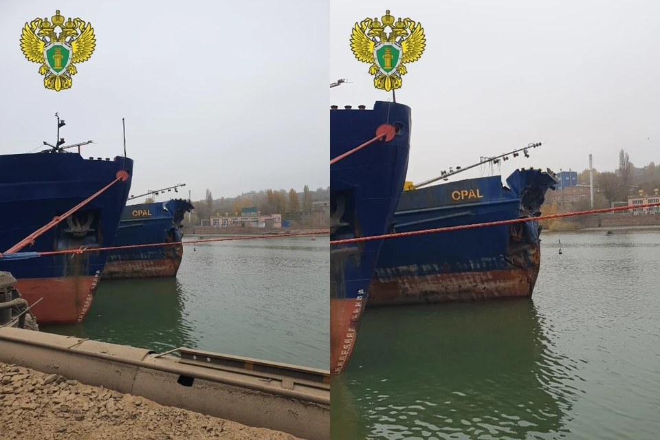 На Дону столкнулись два теплохода, прокуратура проводит проверку. Фото: Южная транспортная прокуратура