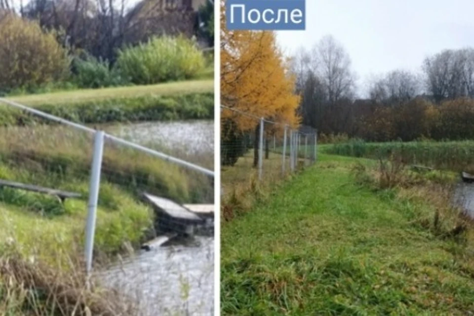 Владелец участка снес заборы, преграждавшие путь к воде, лишь спустя несколько месяцев судебных разбирательств. Фото: министерство охраны окружающей среды Кировской области