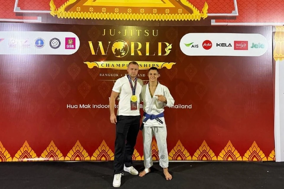 Спортсмен из Макеевки Даниил Оман стал двукратным победителем Первенства мира по джиу-джитсу. Фото: t.me/evgeny_shirshov