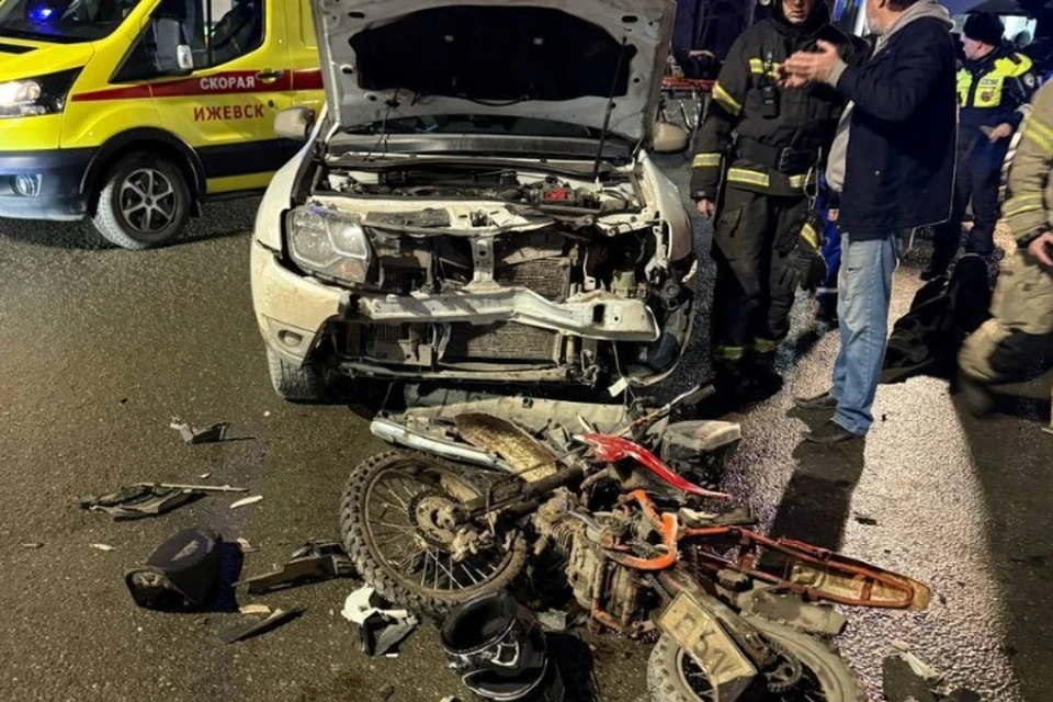 Один из пострадавших перевозился без шлема. Фото: Госавтоинспекция Удмуртии