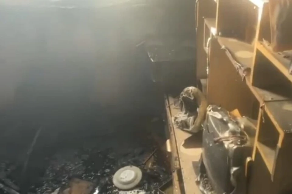 Площадь пожара составила два квадратных метра. Фото: МЧС Татарстана