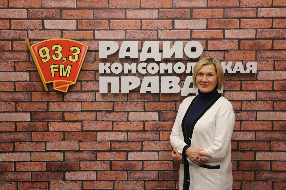 Руководитель компании «Милена» Елена Андреева на радио «Комсомольская правда» в Туле.