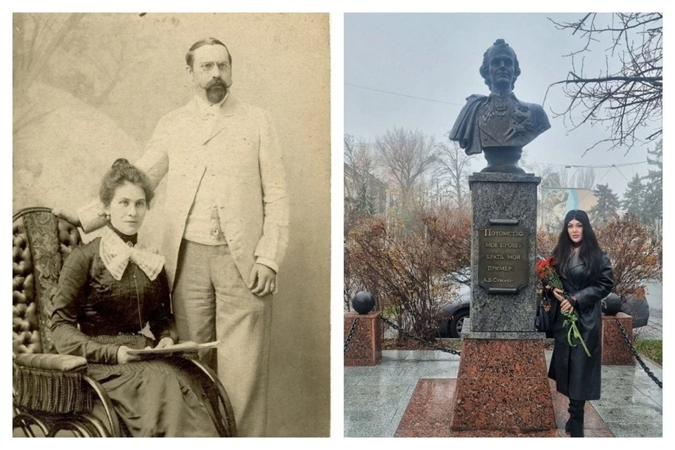 Ростовчанка Алена Ленская - прямой потомок Александра Суворова. На снимке: праправнук полководца Святослав Башмаков с женой.