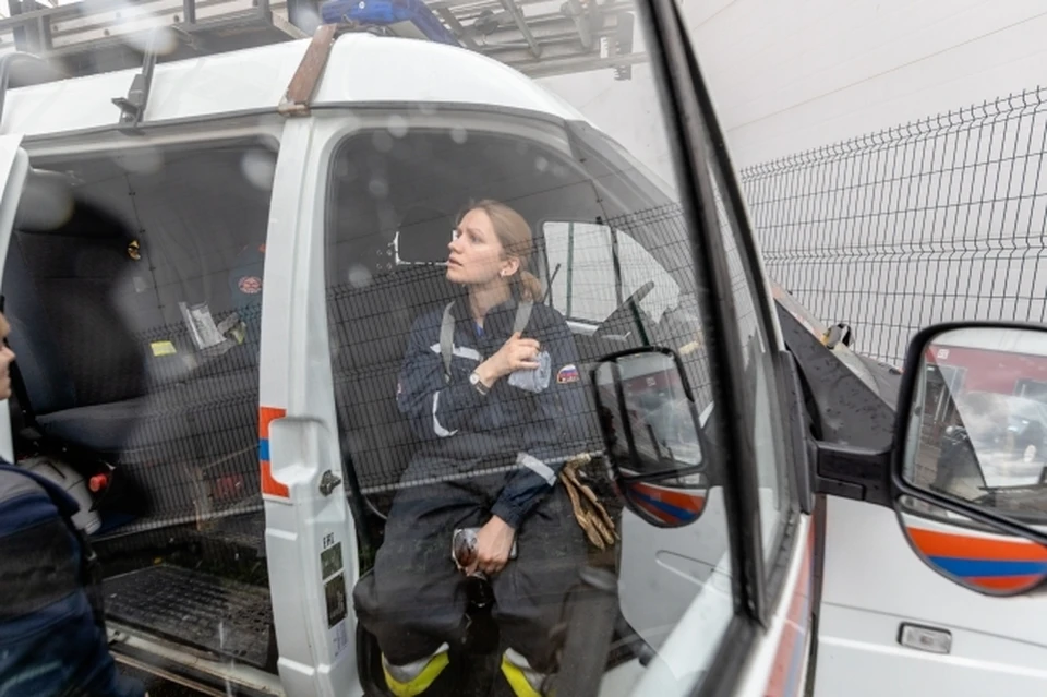 Мальчик играл в открытом окне с кошкой