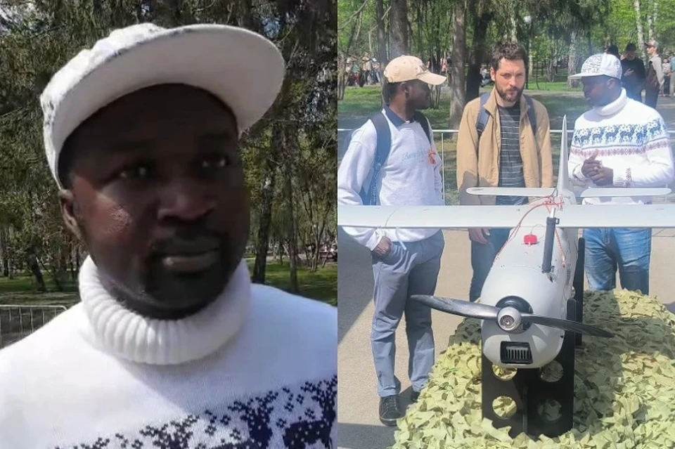 Джастин из Гана присоединился к празднованию Дня Победы.
