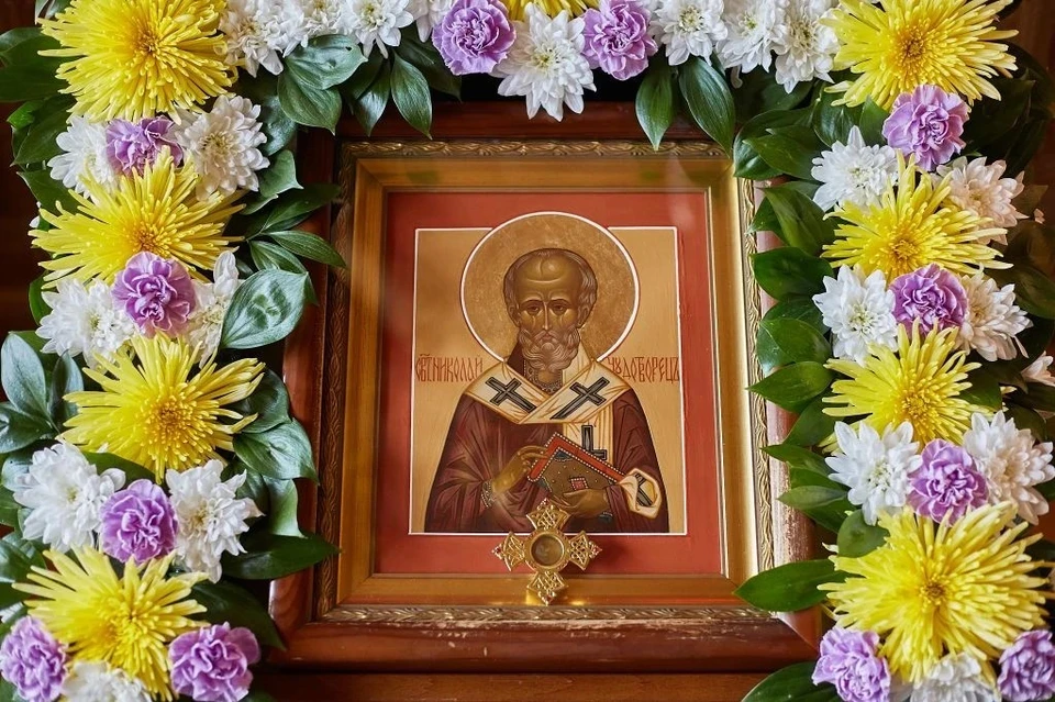 Икона святителя Николая в Свято-Никольском храме поселка Зональная Станция. Фото: Томская епархия