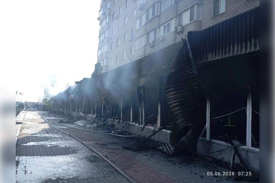 Дроны ВСУ сожгли приемную КПРФ в Энергодаре. Фото: тг-канал Максима Пухова