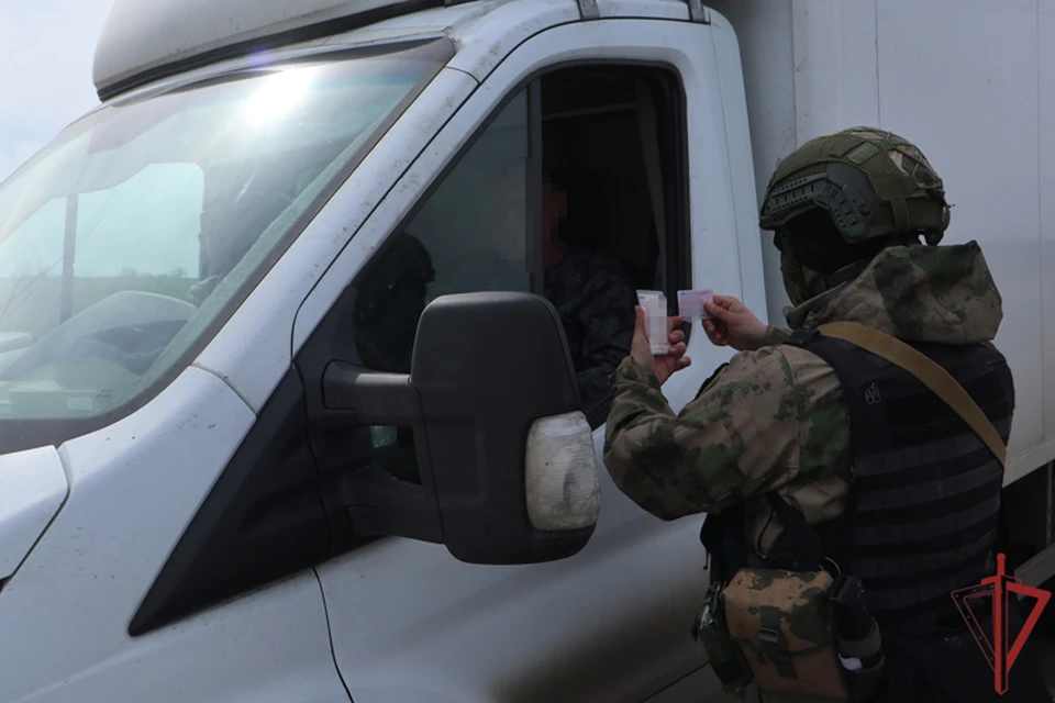 Росгвардейцы охраняют порядок в Запорожской области. ФОТО: Росгвардия.