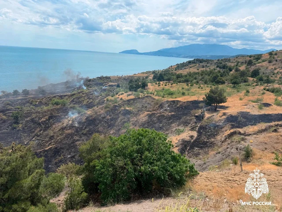 Огонь усмирен. Фото: ГУ МЧС Крыма