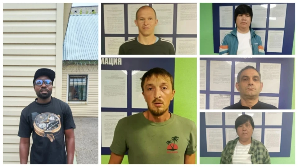 МВД предоставило фото шестерых выдворенных и депортированных иностранцев.