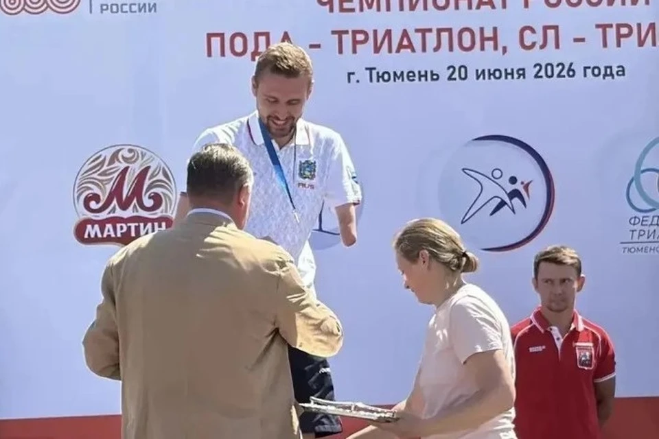 Вячеслав Новоселов стал серебряным призёром Чемпионата России по триатлону. Фото: пресс-служба администрации Ставрополя