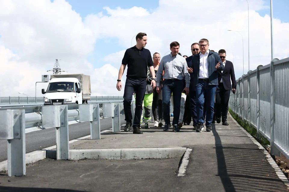 На путепроводе в Новосинеглазово открыли техническое движение. Фото: пресс-служба губернатора.