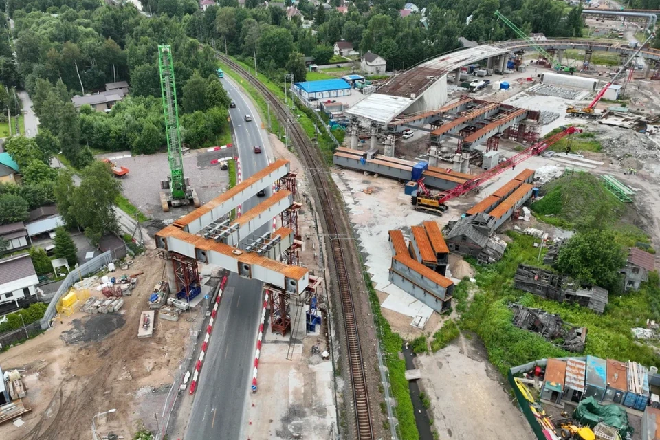 Путепровод длиной 900 метров будут держать 23 опоры высотой до 11 метров. Фото: АО "ВАД"