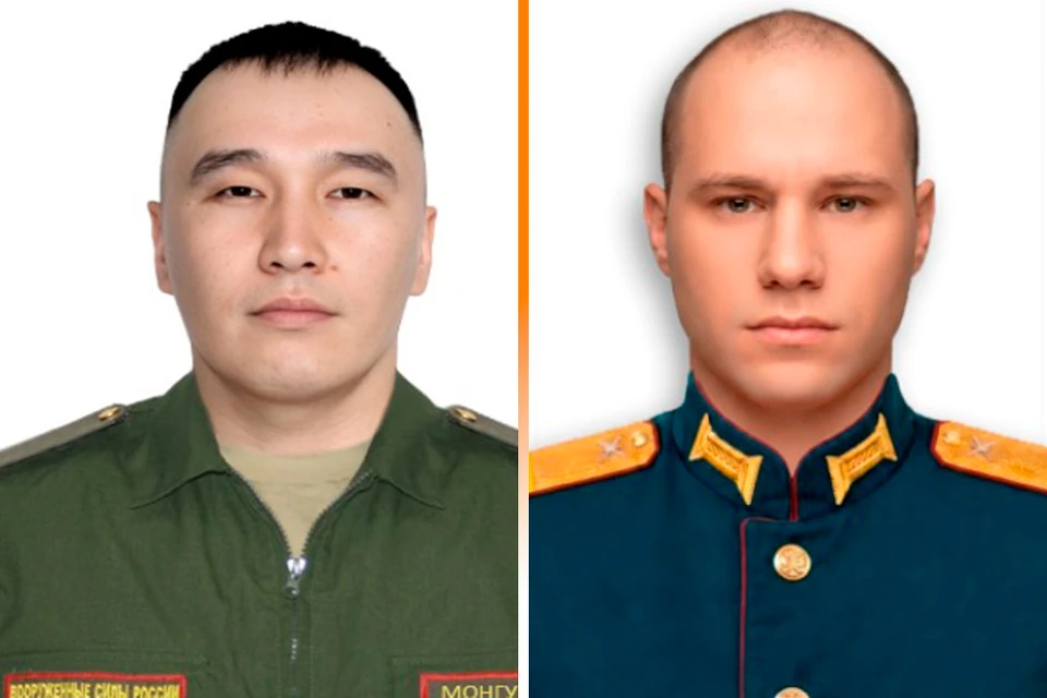 Младшие сержанты Бакыр МОНГУШ и Александр ДРОБОТ
