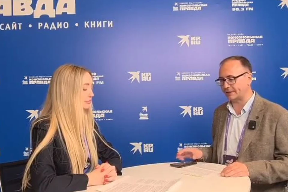 Ольга Сидоренко в студии «Технопрома-2026» в Новосибирске. Фото: КП-Новосибирск