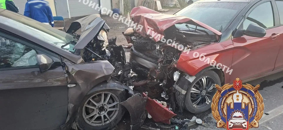 Двух человек госпитализировали в больницу после ДТП в Щекино.