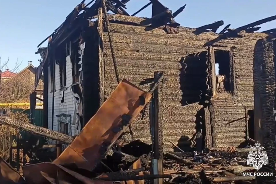 Площадь пожара составила 79 кв. м. Фото: МЧС Удмуртии