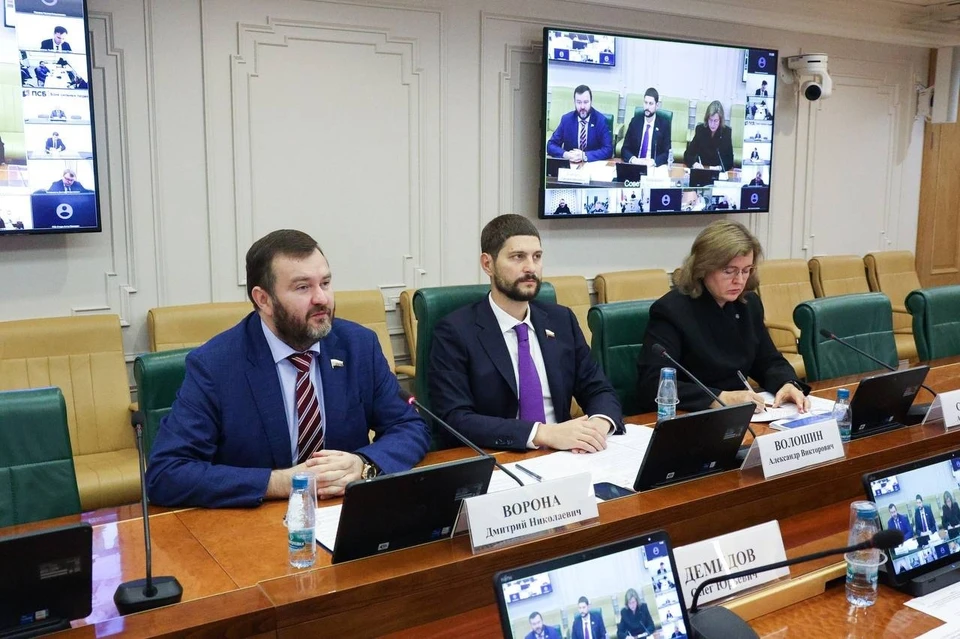 Сенатор Волошин заявил, что от устойчивой работы энергетики напрямую зависит восстановление промышленности и социальной инфраструктуры. Фото: ТГ/Волошин