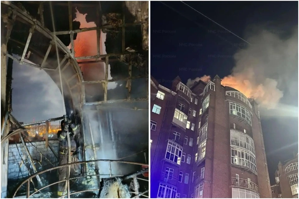 В Иркутске на пожаре в многоэтажке спасли восемь человек.