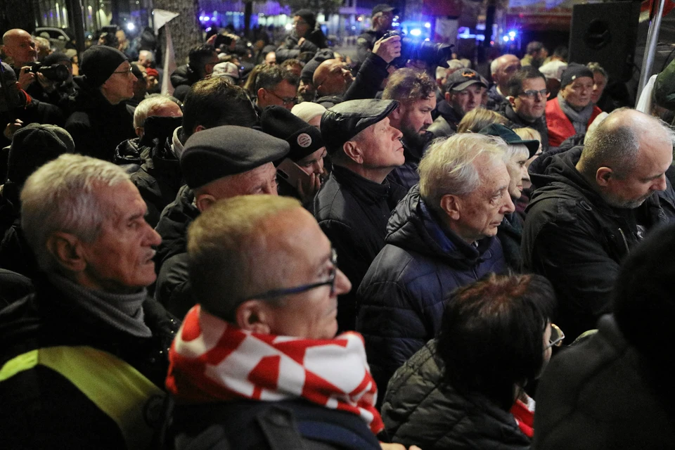 Протест перед зданием Конституционного трибунала Польши