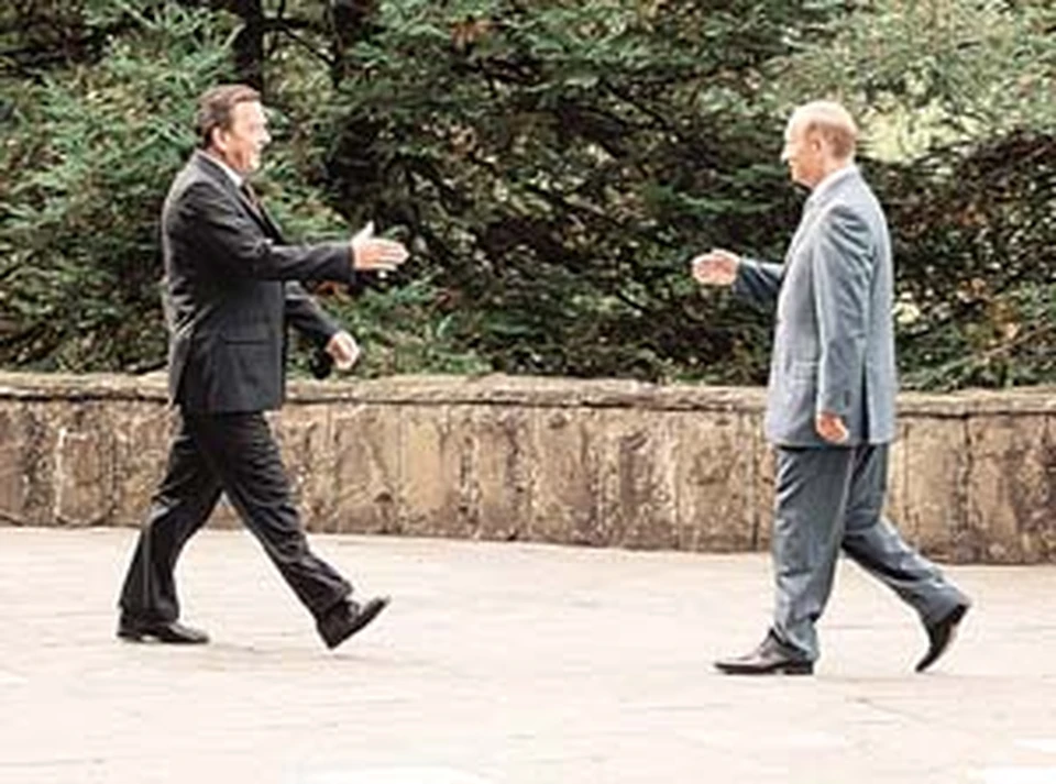 Так сходился Путин  с канцлером Германии...