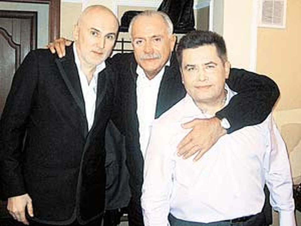 Три певца патриота (слева направо): Игорь Матвиенко, Никита Михалков и Николай Расторгуев.