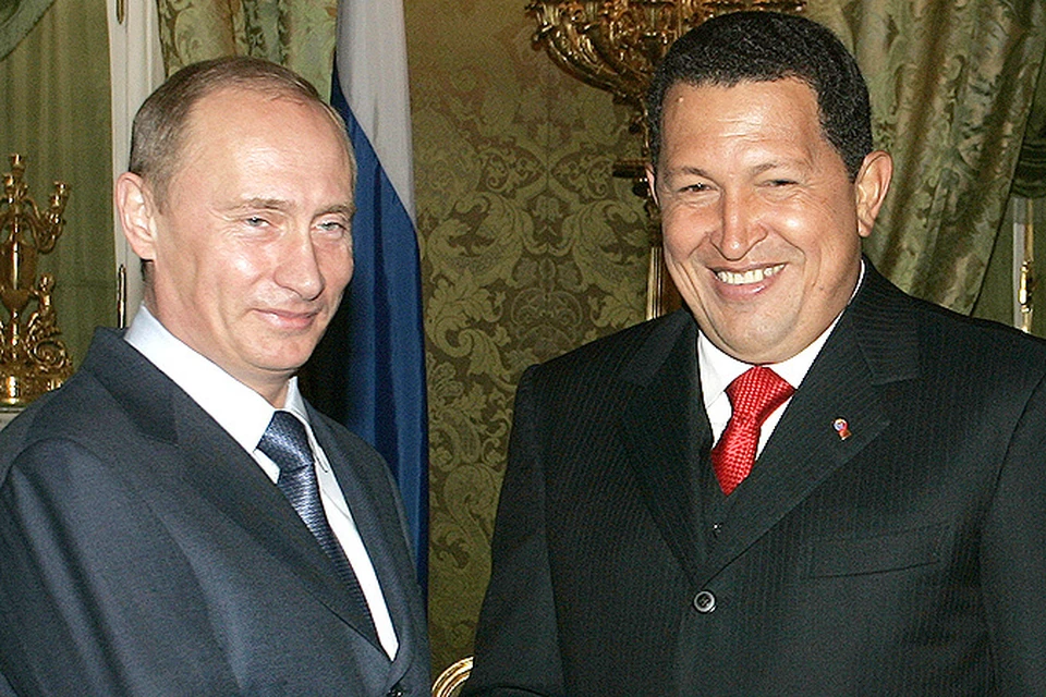 Владимир Путин и Уго Чавес в Кремле. 2006 год.