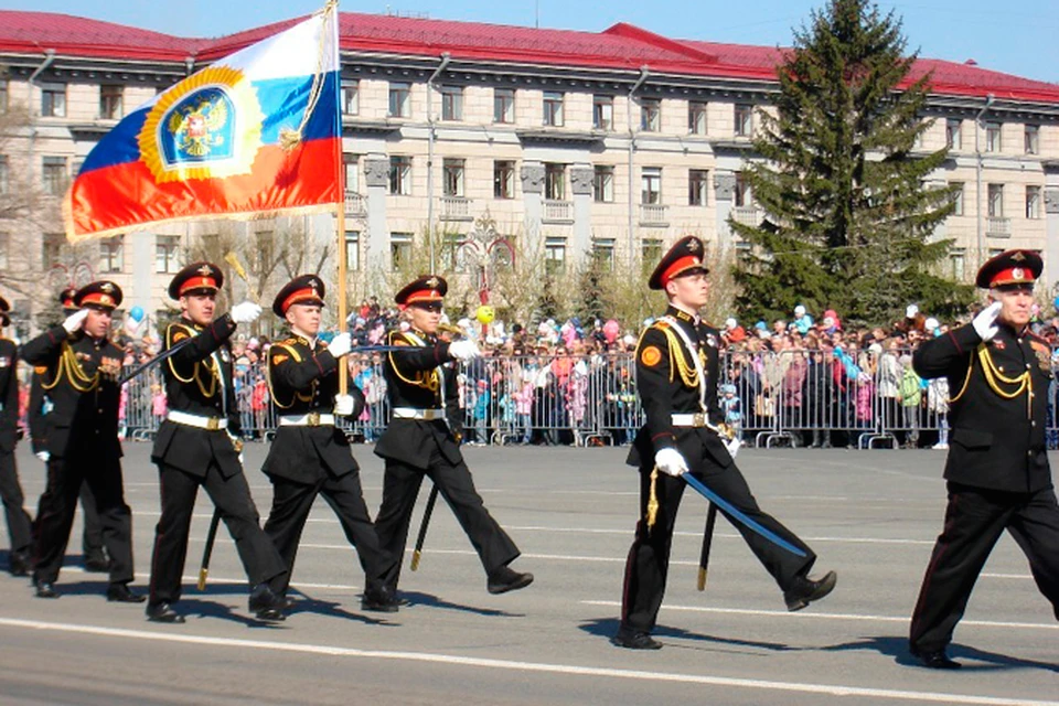 Красноярский кадетский корпус на параде Победы